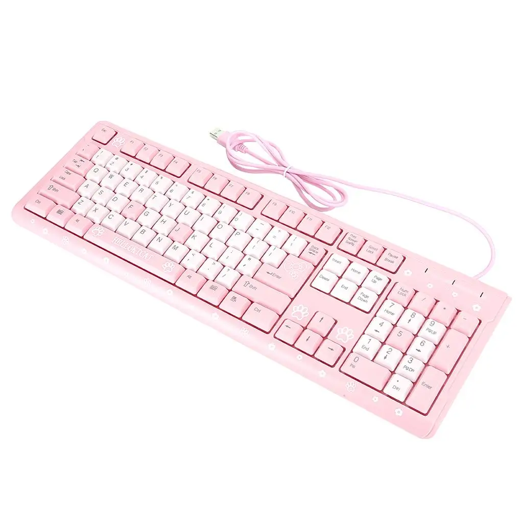 

Wire Keypad Pink Keyboard Office Supplies Attractive Desktop Keyboards