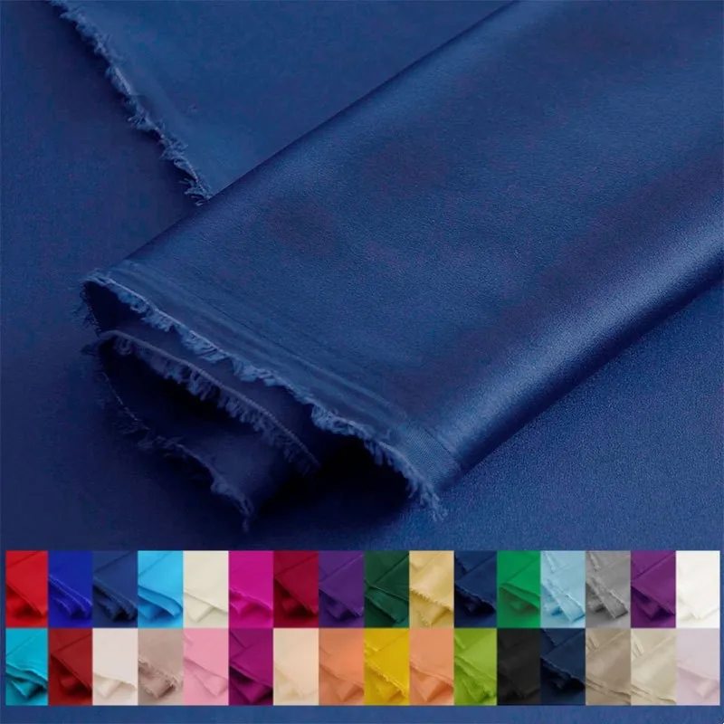 

Stretch Satin Silk Fabric Brand Fashion Design for Dress Shirt Spring Summer Cloth by the Meter Diy Sewing Wholesale Material