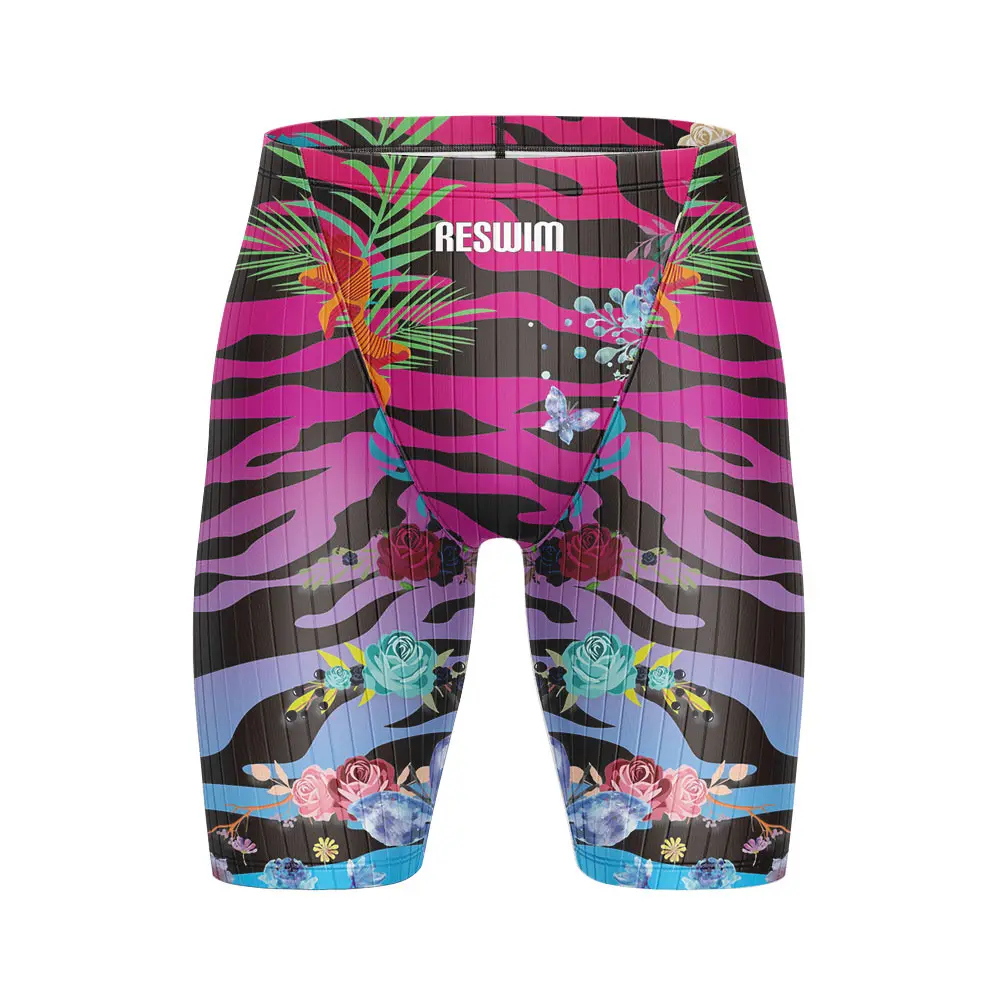Men's Jammer Athletic Training Swimsuit Short Swimming Trunks Bathing Suit Beach Tights Shorts Quick Dry Lycra Surfing Pants