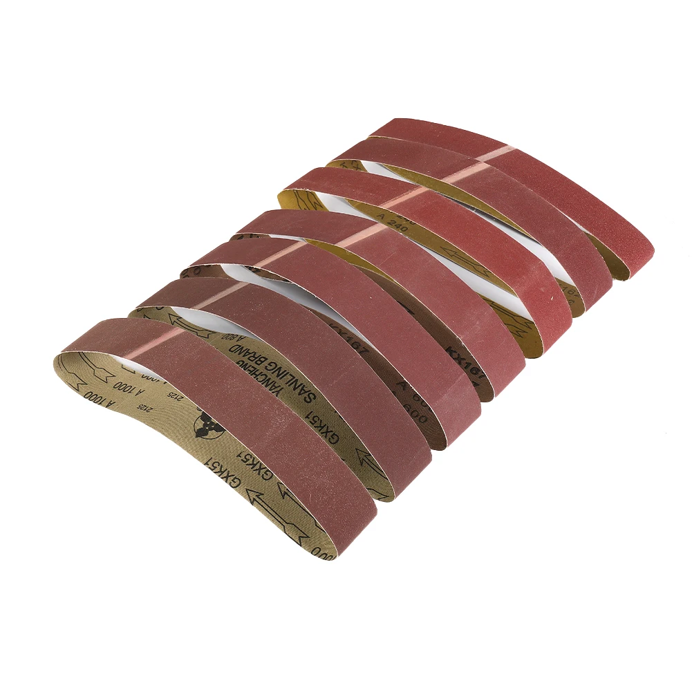 

Accessories Useful Sanding Belt Aluminum Oxide Detailing Finishing For Metal Reddish brown Sander 120-1000 Grit