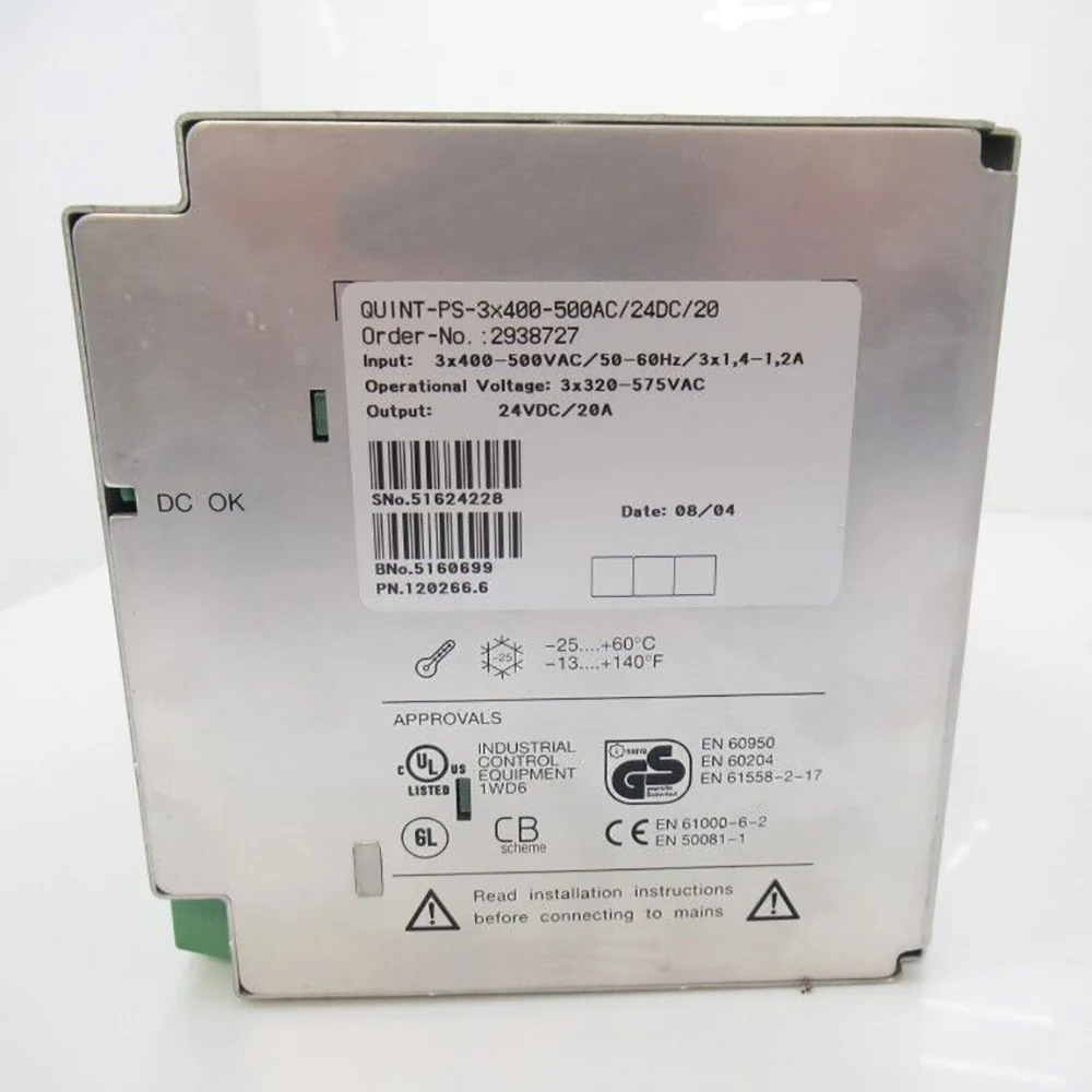 2938727 QUINT-PS-3X400-500AC/24DC/20 QUINT POWER 24VDC/20A For Phoenix Switching Power Supply Fast Ship High Quality 6 2938727 QUINT-PS-3X400-500AC/24DC/20 QUINT POWER 24VDC/20A For Phoenix Switching Power Supply Fast Ship High Quality - Image 4