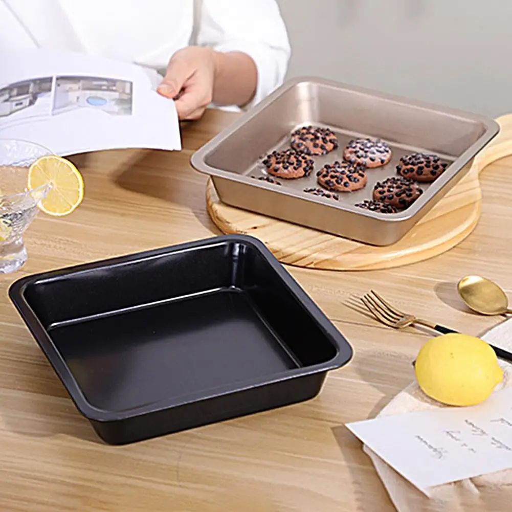 1pc Square Carbon Steel Baking Pan, Non-stick Flat Baking Tray For