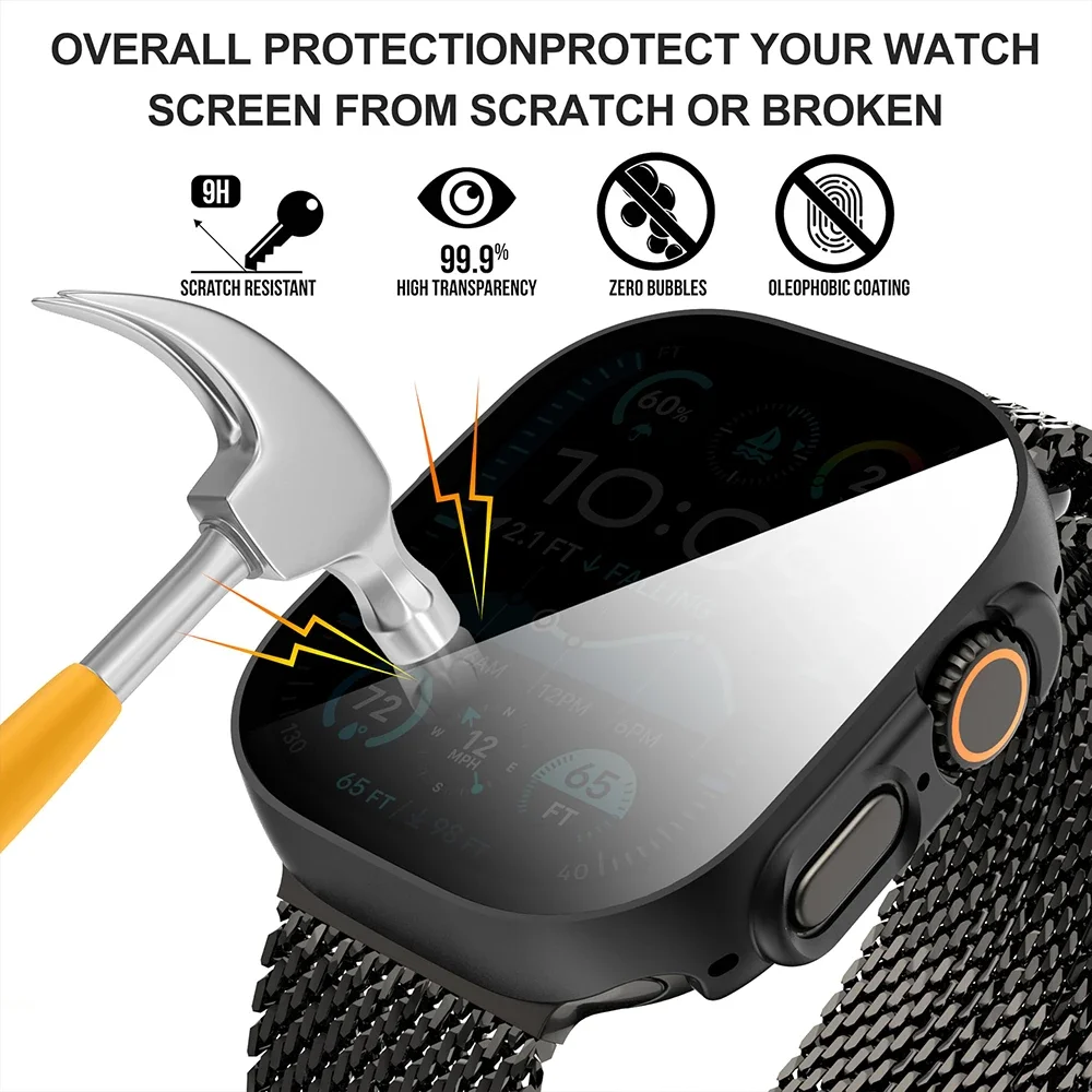Enhanced Privacy Glass Case with Silicone Strap