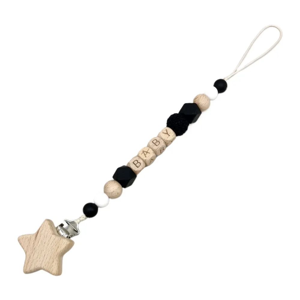 Custom Personalized Name Pacifier Holder Chain Safe Baby Soother Accessory