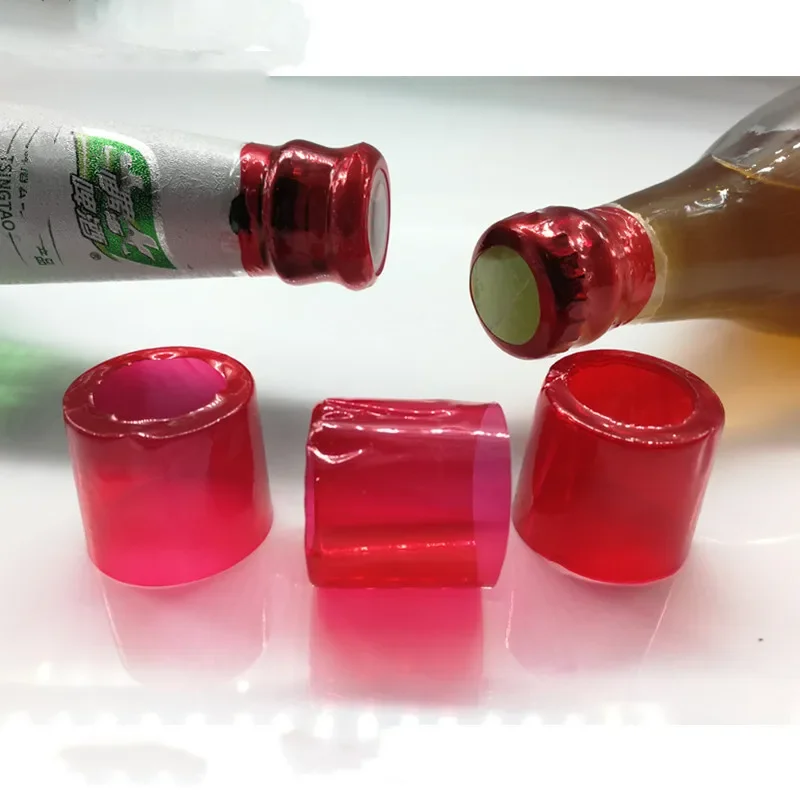 100X Heat Shrink Capsules Wine Bottle Capsules Wine Heat Shrinkable Cap Wine Shrink Film Wrap for Straight Mouth Bottle