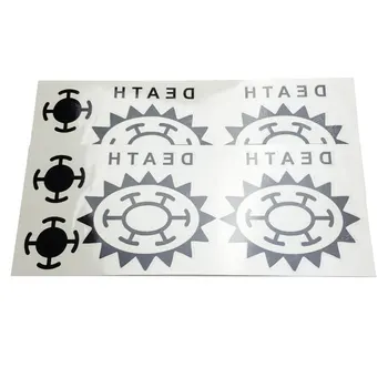 2 Pezzi/Lotto Adesivi Anime Tatuaggio Cosplay di Trafalgar Law per Uomini e Donne, Logo Trafalgar D Water Law