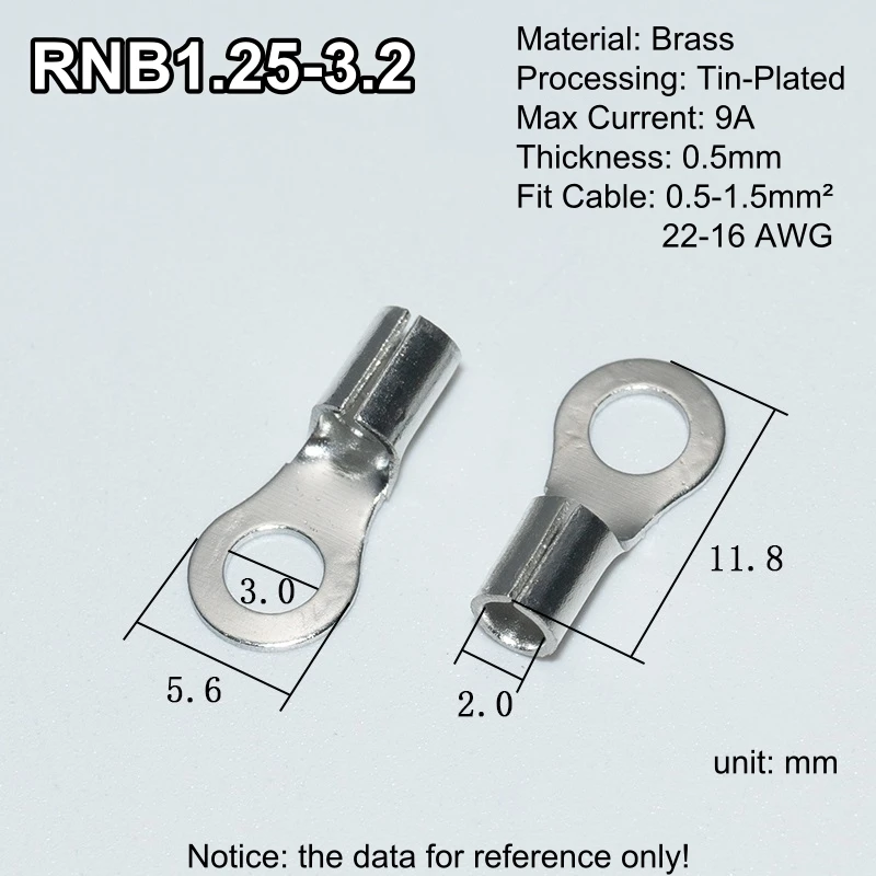 100pcs Brass Ring Terminal Block Connector Set