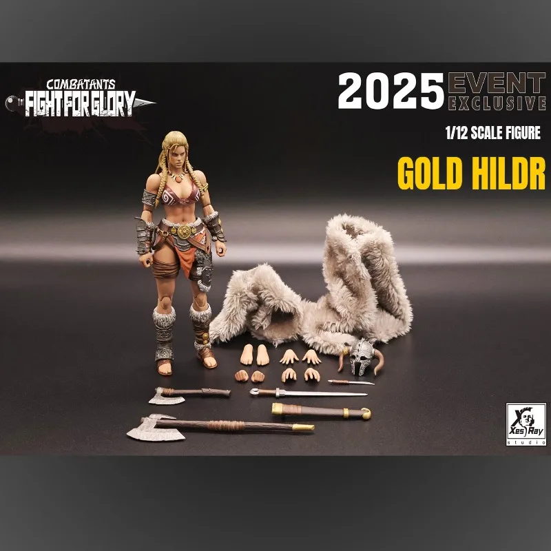 【재고 있음】오리지널 글래디에이터 배틀 오브 글로리 WF25 온라인 판매자 에디션 골든 힐데 1/12 액션 피규어 팬 취미