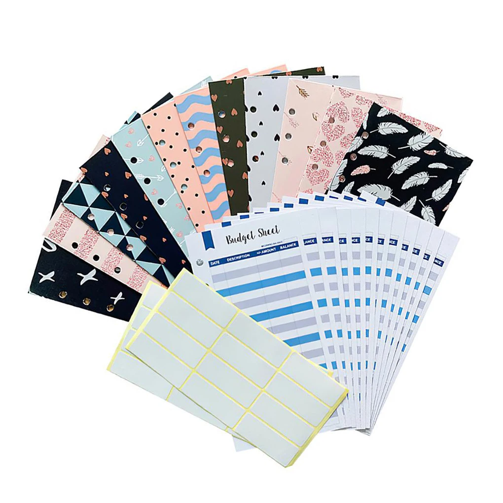 Cash Envelope Budget Sheets Paper Expense Binder School Stationery