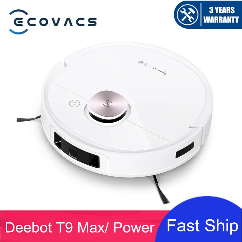 

2021 New ECOVACS DEEBOT T9 Max T9 Power Robot Vacuum Cleaner Automatic Sweeping OZMO Pro 2.0 Vibration Mop