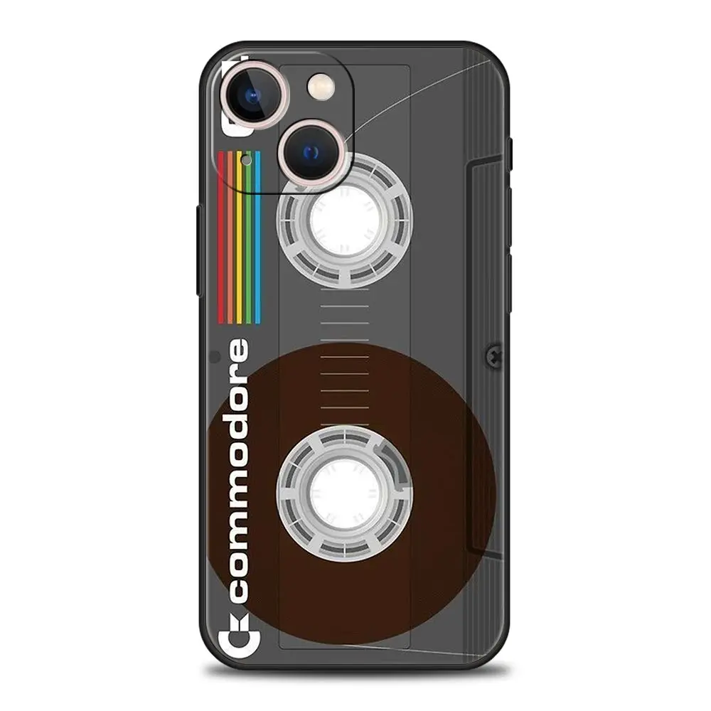 Vintage Cassette Tape Retro Style Luxury Silicone Black Phone Case