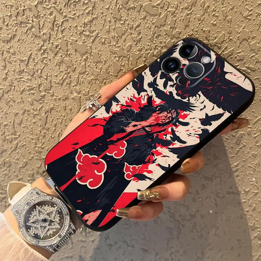 Schwarze weiche Handyhülle für iPhone 7 8 17Air 15 16 14 Plus XR 13 12 11 17 Pro Max XS Max Anime N-NARUTOS – Detail 5