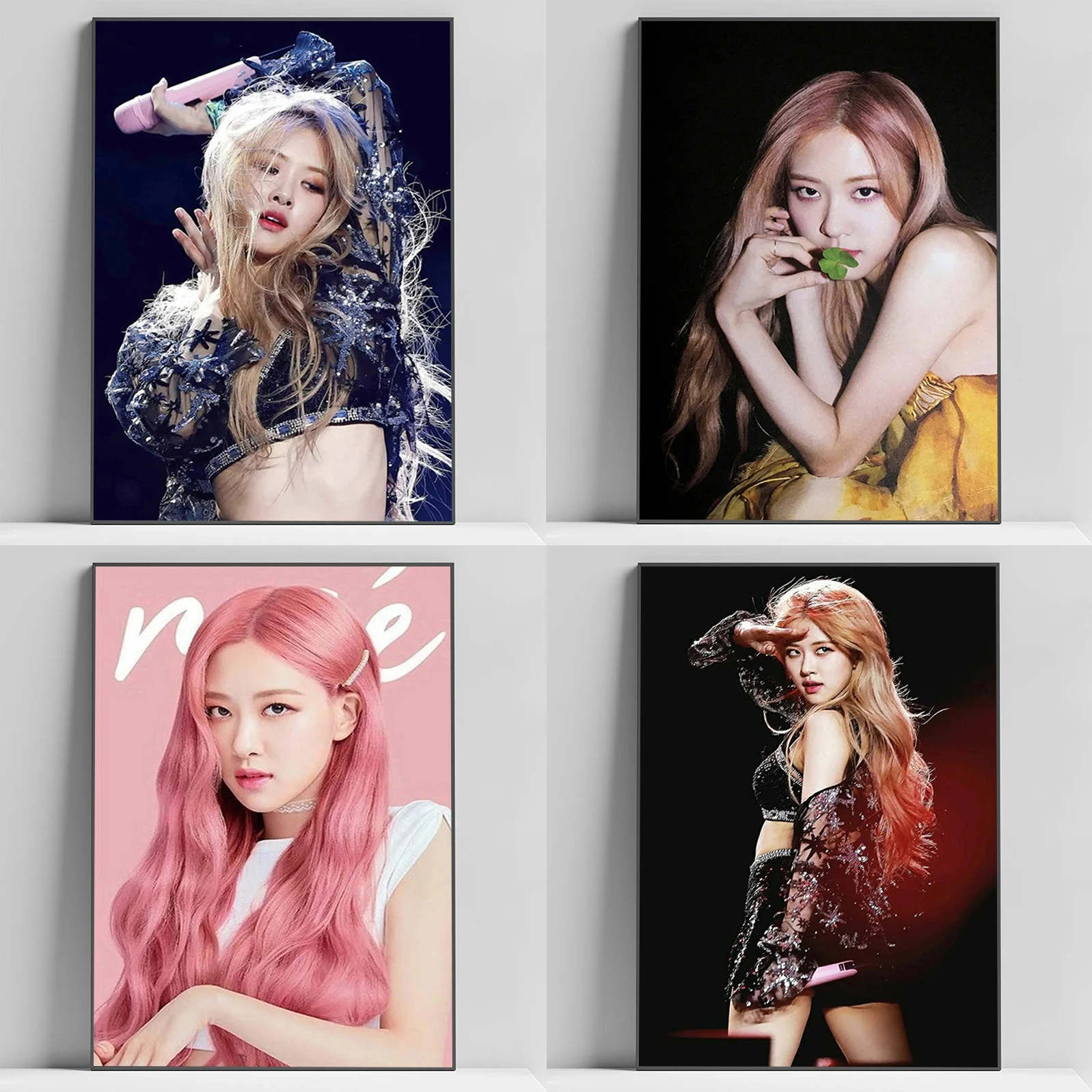 

Kpop Girl Group ROSÉ Poster Living Room Decoration Posters for Wall Art Home Decorative Paintings Painting on Canvas Decorations
