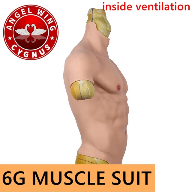 Traje muscular 6G, simulación de pecho Abdominal de silicona para personas  delgadas, mejora la masculinidad, mujer