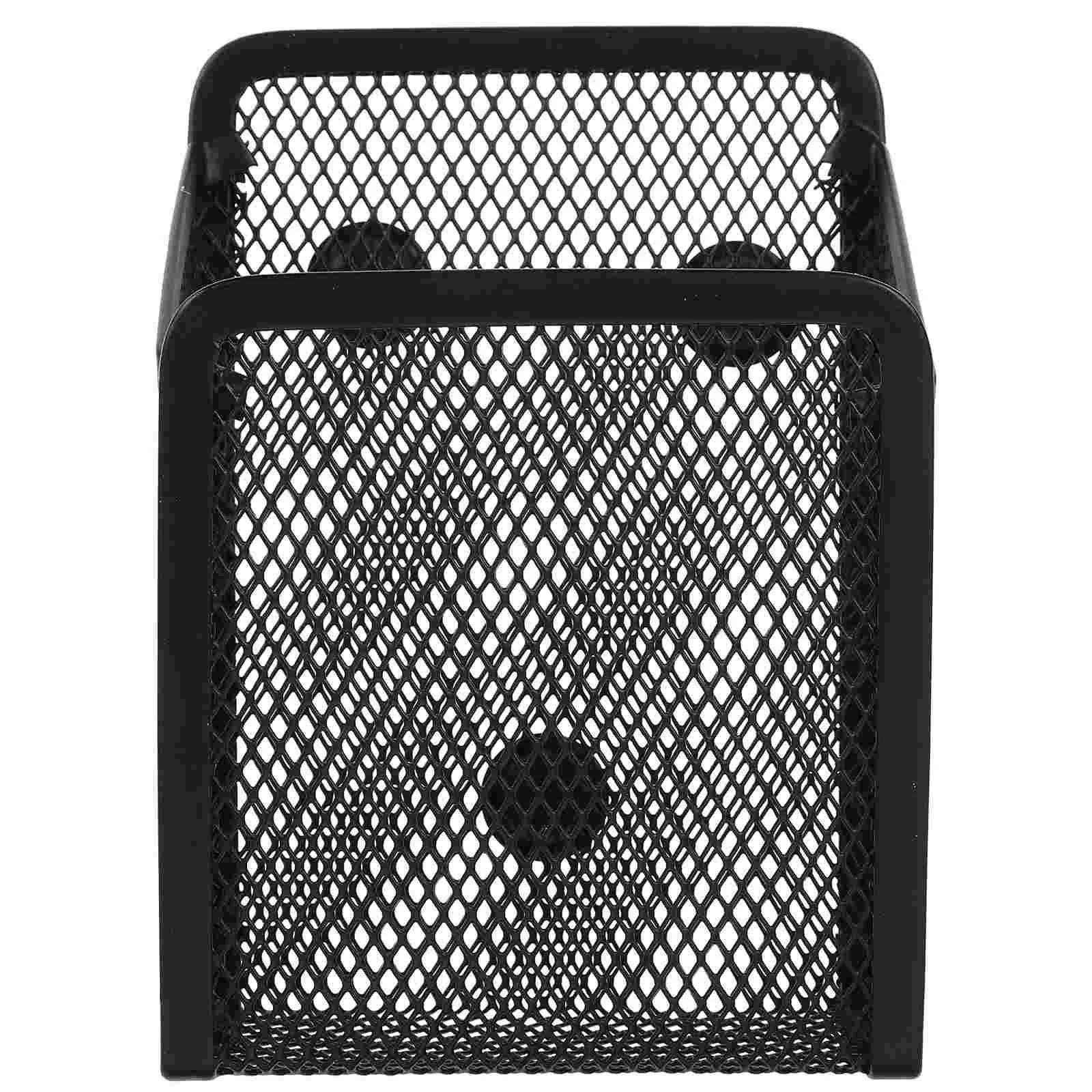 

2 Pcs Wrought Iron Refrigerator Wall Hanging Storage Box Magnetic Marker Pen Holder