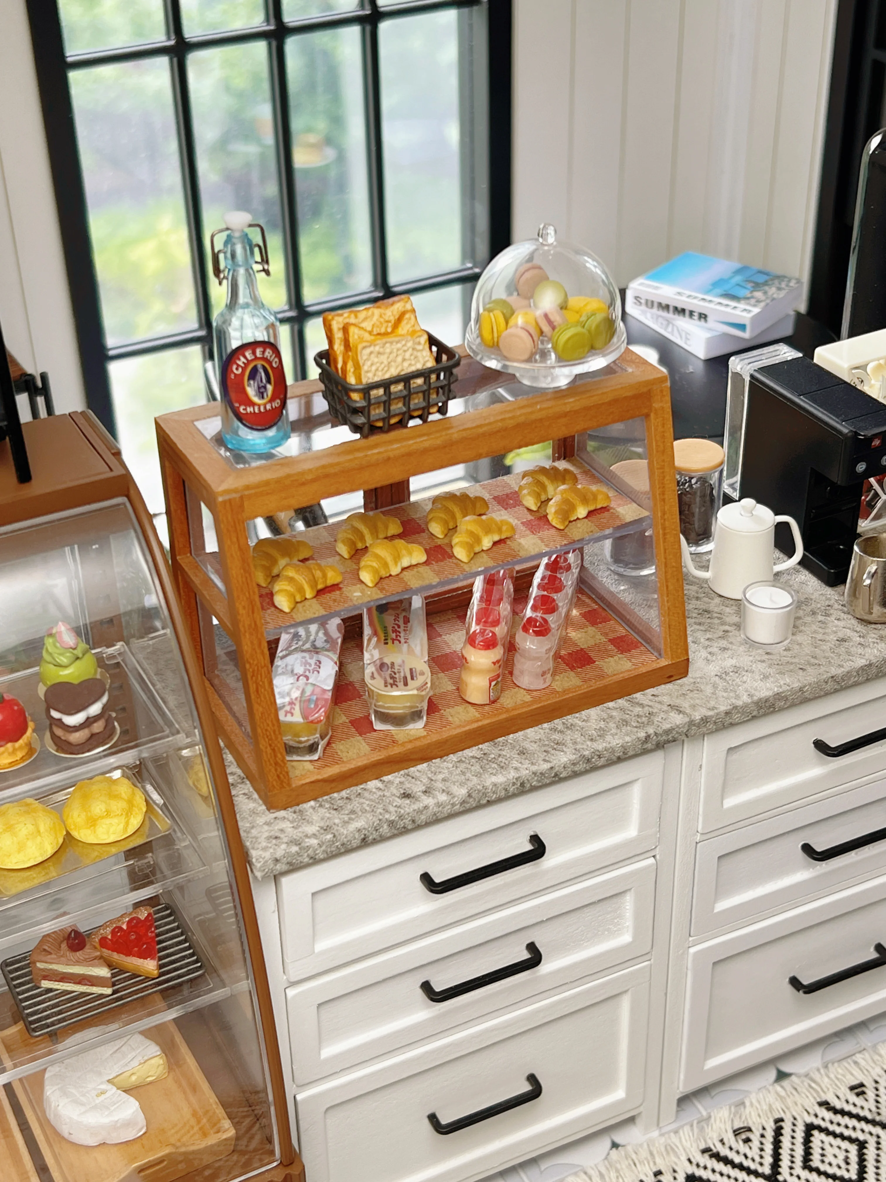 1/6 doll house model furniture accessories mini modelCake cabinet 4
