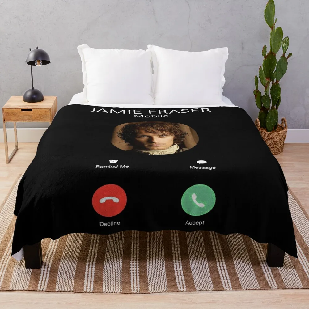 

Gifts For Men Jamie Fraser Calling Cute Gift Throw Blanket wednesday Camping Blanket
