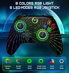 Gamepad Wireless Ricaricabile con Batteria da 1000mAh
