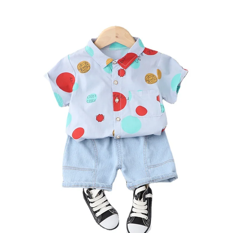 

New Summer Baby Clothes Children Boys Girls Casual Shirt Shorts 2Pcs/Sets Toddler Sports Cotton Costume Infant Kids Tracksuits