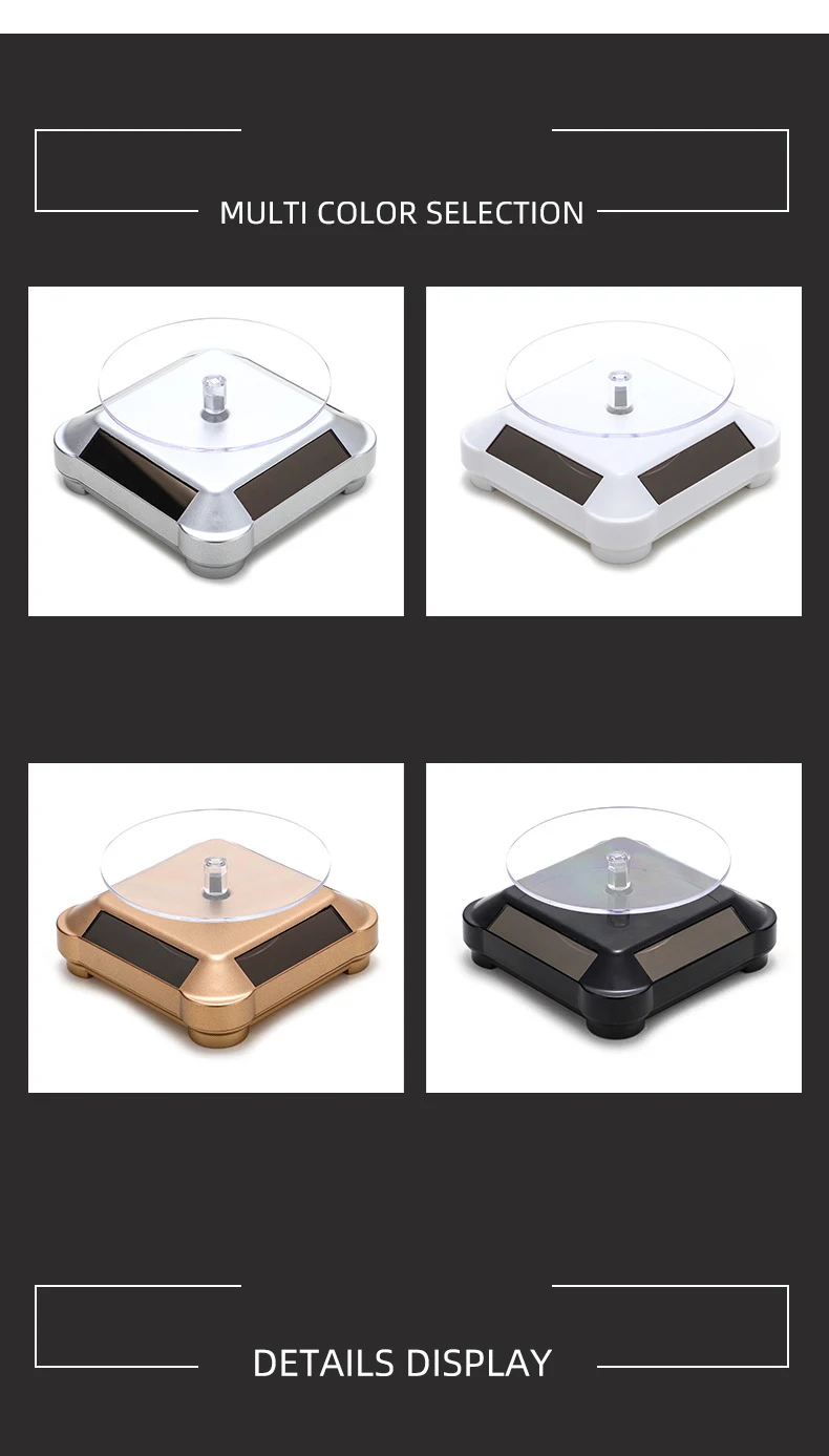 Solar Showcase 360 Automatic Rotating Turntable Jewelry Organizer