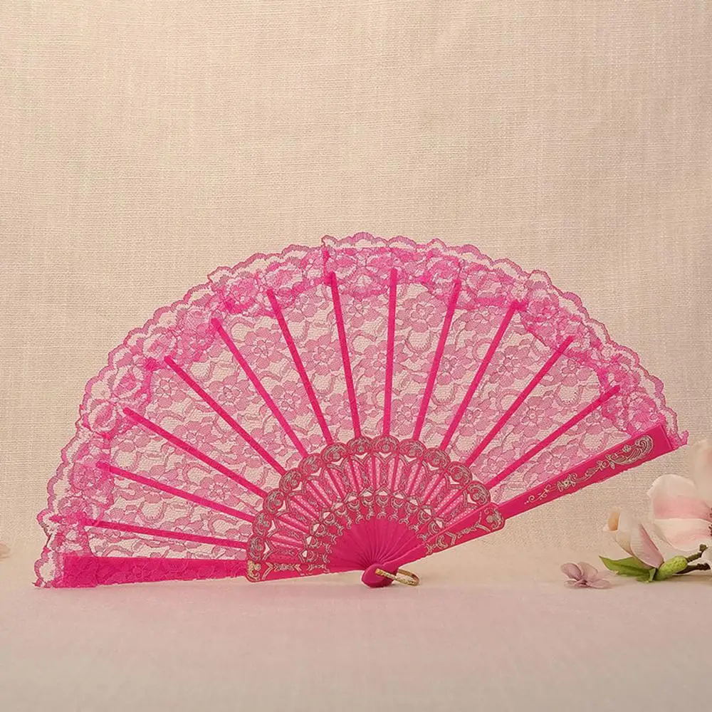 Description Picture 6 of itemHollow Lace Folding Fan Black White Lace Folding Fan Vintage Handheld Fan Women Girls Art Craft Gift Decor Photographic Props