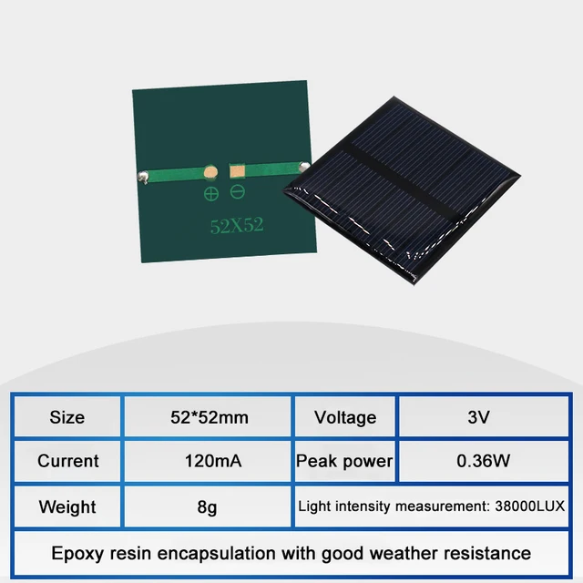 1PC 0.5V 1.5V 3V Mini Solar Panel Square/Circle 60mA 90mA 100mA 120mA 150mA 160mA 210mA 270mA 300mA 400mA DIY Solar Small Motor 6