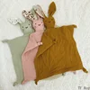 Cute Baby Rabbit Cat Comforter Soft Cotton Sleeping Dolls Soothing Cloth Blanket Baby Muslin Towel Newborn Appease Towel Bibs 3