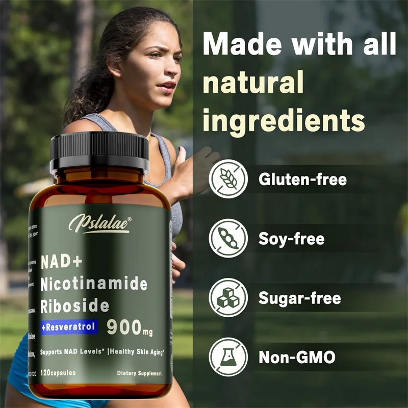 NAD+ Resveratrol Supplements NAD+ Nicotinamide Riboside with Quercetin & Resveratrol Antioxidant Supports Cell Health Brain Vision and Heart Health