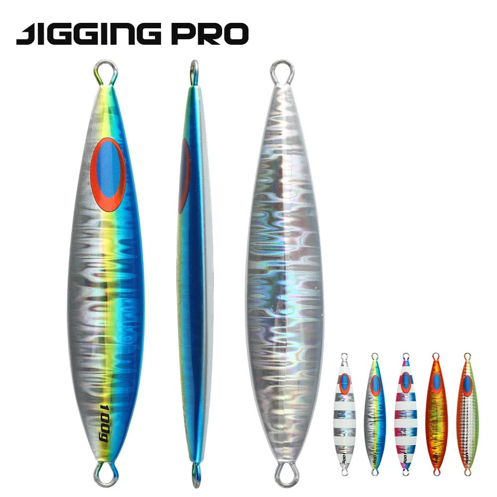 

JIGGINGPRO 60g 80g 100g 150g 200g Isca Artificial Slow Jigging Lure Sea Fishing Equipment Metal Jig For Fishing Gear