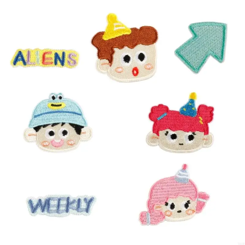 9 PCs nähen Sie Patches Applique Patches Stickflecken Jungeneisen auf Flecken Y08E – Detail 9