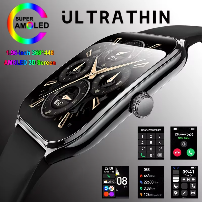 New For OPPO Ultra Thin Smart Watch Men AMOLED HD Screen Always Show Time Heart Rate Bluetooth Call Sports Waterproof Smartwatch New For OPPO Ultra Thin Smart Watch Men AMOLED HD Screen Always Show Time Heart Rate Bluetooth Call Sports Waterproof Smartwatch