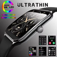 New For OPPO Ultra Thin Smart Watch Men AMOLED HD Screen Always Show Time Heart Rate Bluetooth Call Sports Waterproof Smartwatch