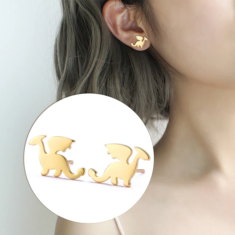 

Amaxer Women Minimalism Dinosaur Earrings Exquisite Vintage Leisure Ear Studs Party Daily Male Accessories Gifts Hot Sales