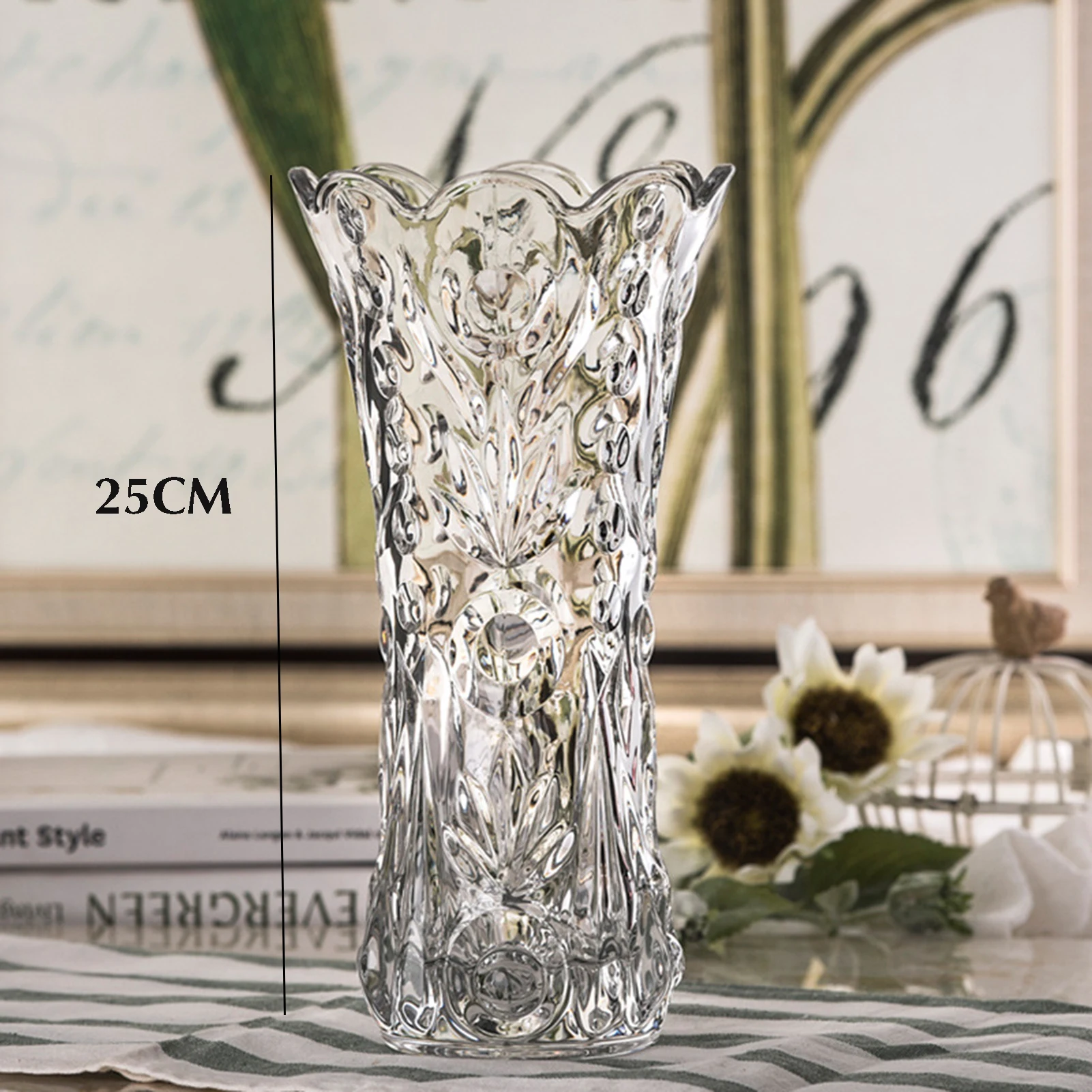 American Living Room Model Room Hotel Handmade Ryukuang Crystal Glass Vase Flower Arrangement Decorative Utensils And Ornaments 6