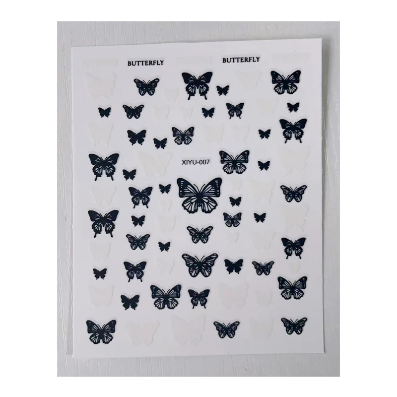 1PCS Love Cross Frog Cherry Butterfly Magic Hat Witch Nail Sticker DIY Art Nail Design Decal Dticker