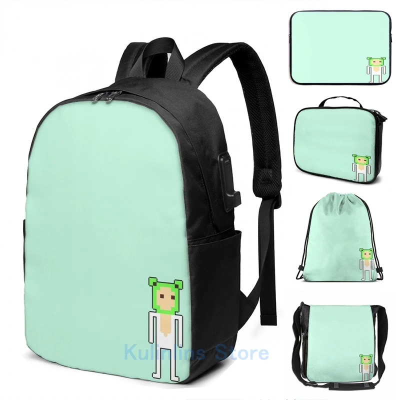 

Забавный рюкзак для мужчин и женщин с графическим принтом, мужские школьные ранцы с USB-зарядкой, дорожная сумка для ноутбука