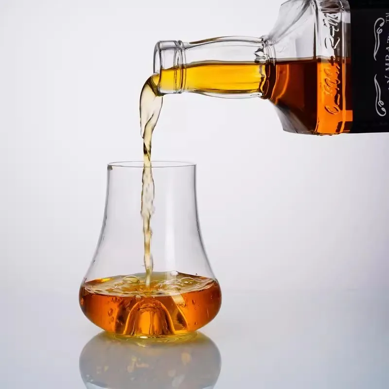 Professional Whisky Snifer Glass Niche Crystal Wine Tasting Glasses Concave Bottom Gather Aroma Smell Whiskey Copita Nosing Cup