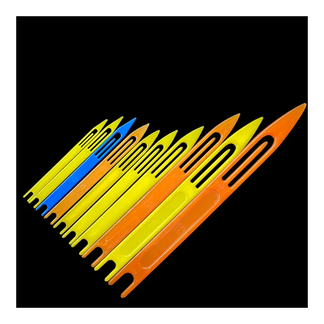 3pcs Random color Fishing net shuttle Plastic weaving shuttle Mesh needle establishment mending Cast a net Fish cage tool 2