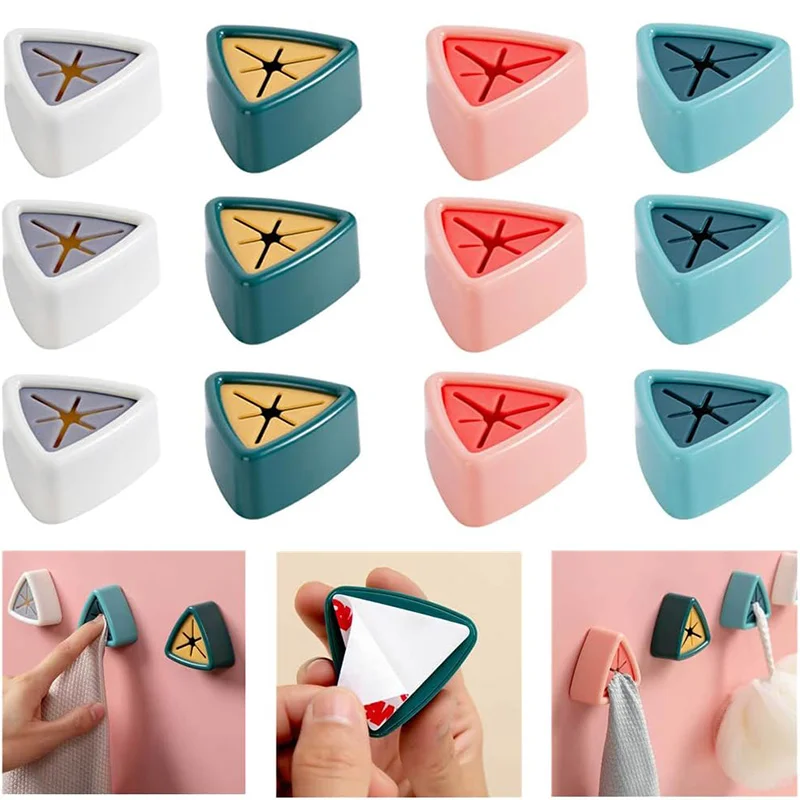 Self Adhesive Hooks Multifunctional Hooks Towel Holder Kitchen Hook Self Adhesive Wall Hooks Heavy Duty Hooks Bathroom Organizer 2Pcs Kitchen Towel Holder Dish Towel Hooks No Drilling Self-Adhesive Wall Mounted Hanger Storage for Bathroom Shower Home