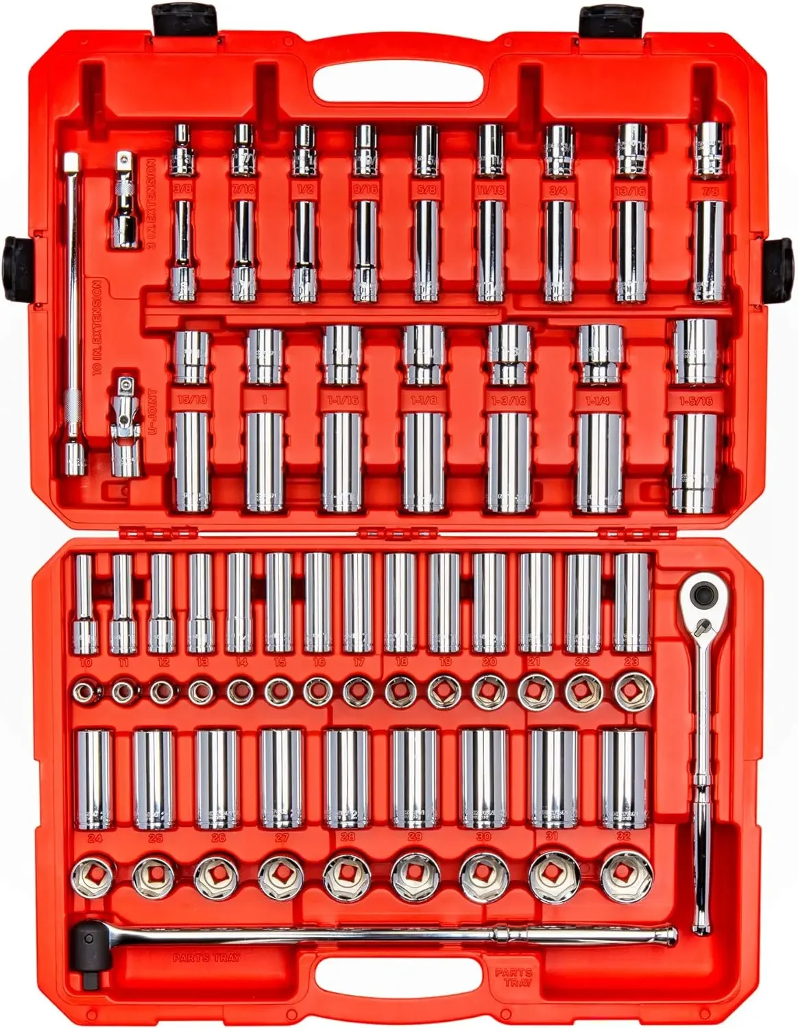 

TEKTON 1/2 Inch Drive 6-Point Socket and Ratchet Set, 83-Piece (3/8 - 1-5/16 in., 10-32 mm) | SKT25302