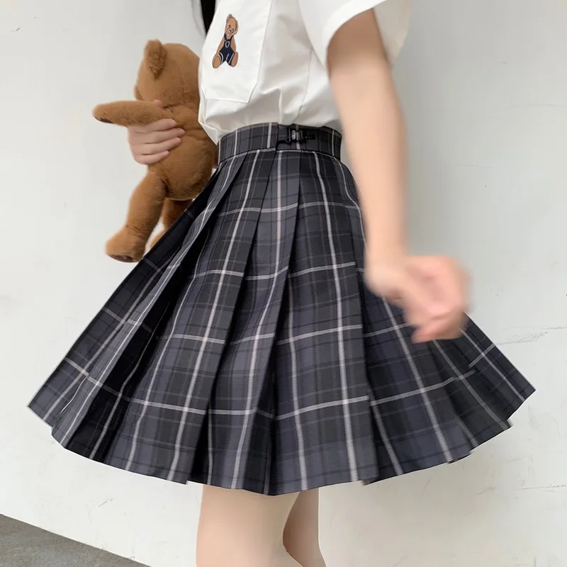 plaid skirt New Korean version of pleated skirt 2022 high waist summer women's skirt sexy plaid mini skirt dance skirt brown skirt