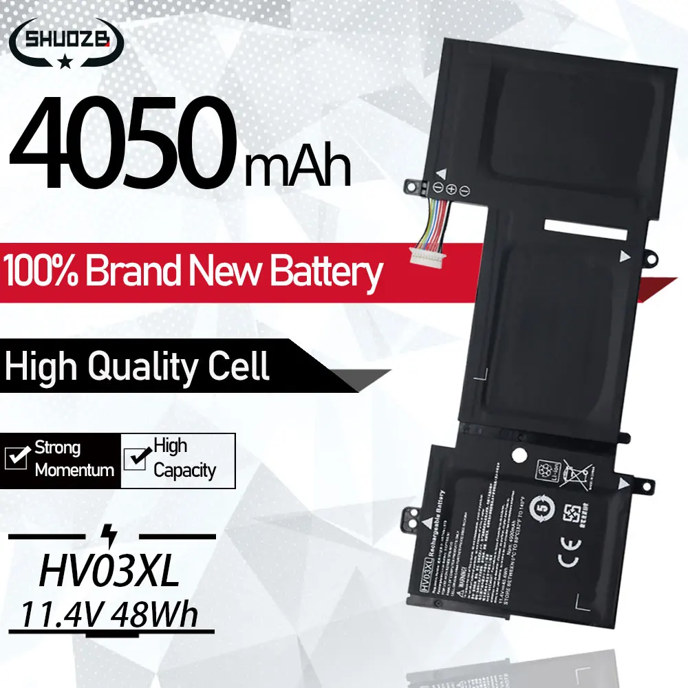 

New HV03XL Laptop Battery For HP X360 310 G2 K12 Series HSTNN-LB7B TPN-W112 818418-421 817184-005 11.4V 48WH 4050mAh SHUOZB