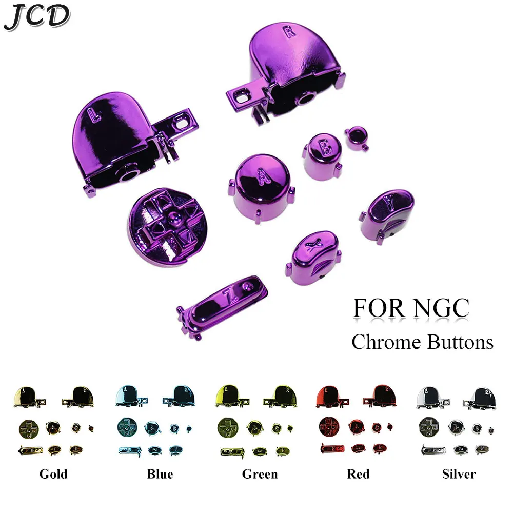 Jcd for ngc controller chrome buttons kit for gamecube l r right left