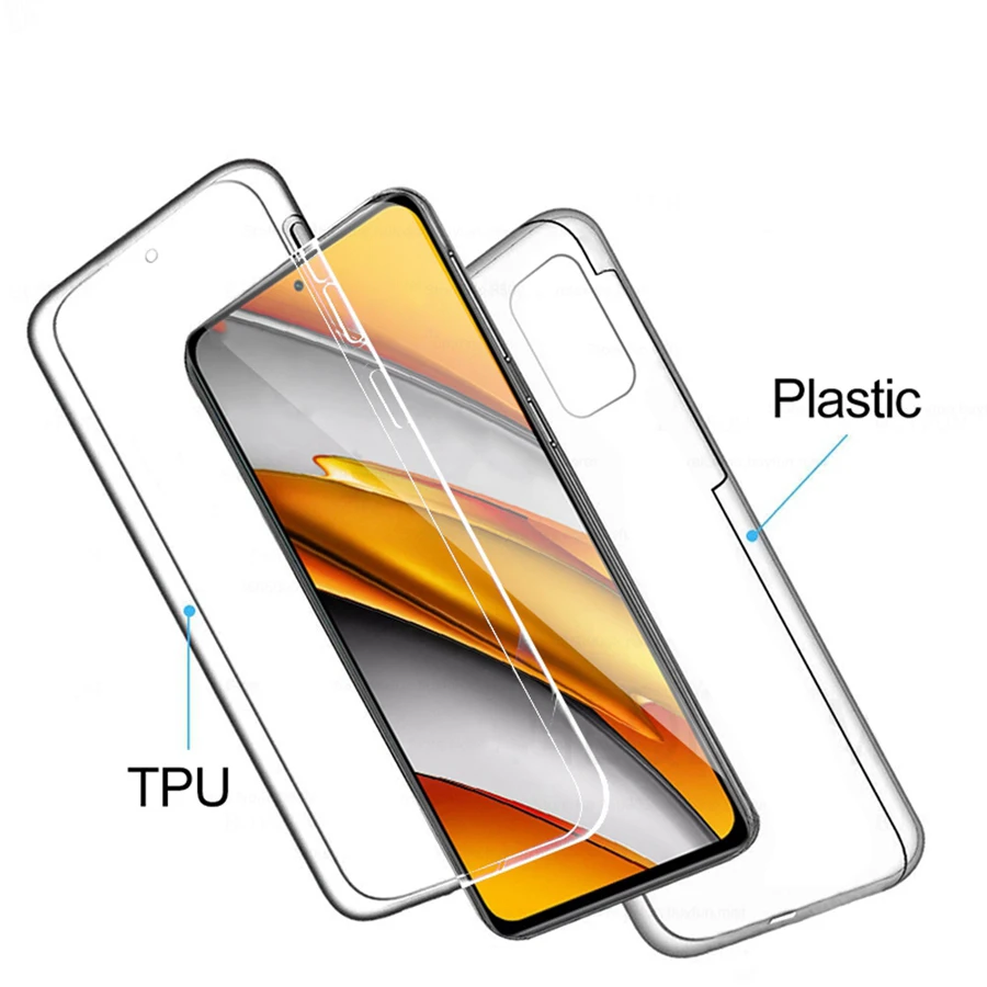 Double-Sided Clear Protective Phone Case with Front and Back Coverage