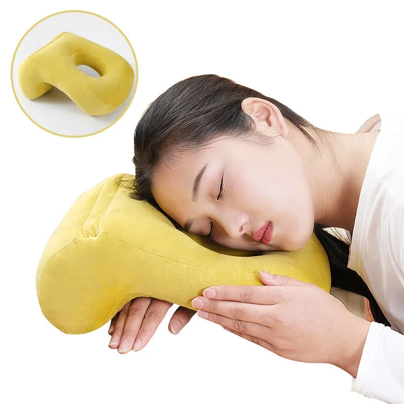 Ushaped Desk Nap Pillow Neck Supporter Seat Cushion Headrest Travel Airplane Nap Pad With Arm
