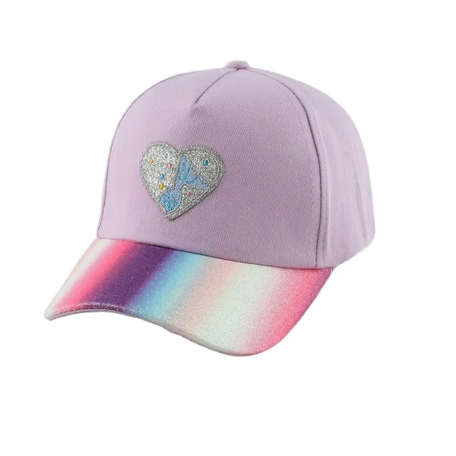 Baseball Cap Baby Sun Hat Snapback Cap Outdoor Sun Hat Cute Girls Cartoon Heart Embroidered 3-8 Years Old