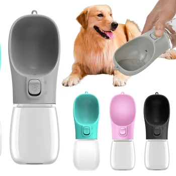 550ML Pet Portable Dog Water Bottle Outdoor Hiking Drinking Bowls for Small Medium Big Dogs Cats Chihuahua Bulldog Pet Supplies