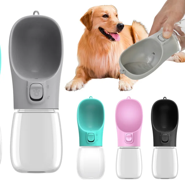 550ML Pet Portable Dog Water Bottle Outdoor Hiking Drinking Bowls for Small Medium Big Dogs Cats Chihuahua Bulldog Pet Supplies