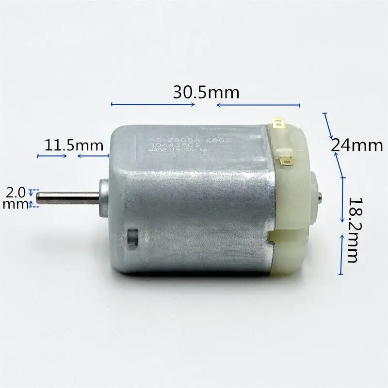 MABUCHI-Micro Motor Elétrico de Alta Velocidade, Mini Escova de Carbono, Carro de Brinquedo RC e Modelo de Barco, FC-280SA-2865, DC 3V, 5V, 6V, 7.4V, 9V, 280