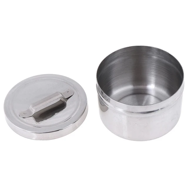 1 Piece Medical Alcohol Round Box 304 Stainless Steel Cotton Can Barrel Laboratory Instruments And Tools Storage Tank With Cover